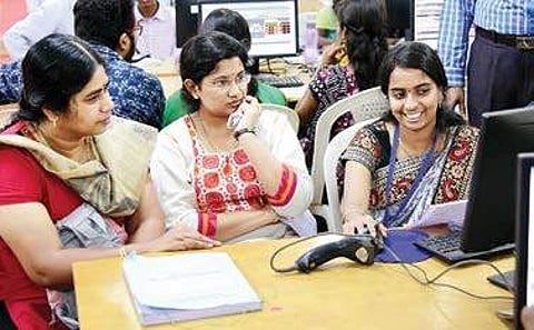 An aspirant during a counselling for engineering courses at Anna University in Chennai. (File | EPS)