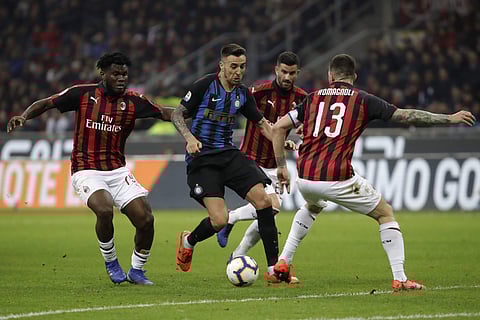 Kessie and Biglia had to be pulled apart by teammates amid drama on and off the pitch | AP