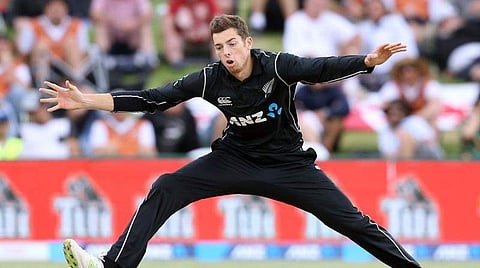New Zealand left-arm spinner Mitchell Santner will make his debut for Chennai Super Kings this year. (File Photo | AFP)
