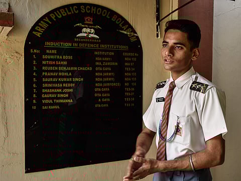 Chaitanya Gupta, a student of Bollaram Army Public School and has selected for NDA, is expressing his opinion on the release of Wing Commander Abhinandan.|Vinay Madapu