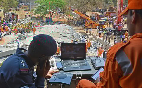 Dharwad building collapse site