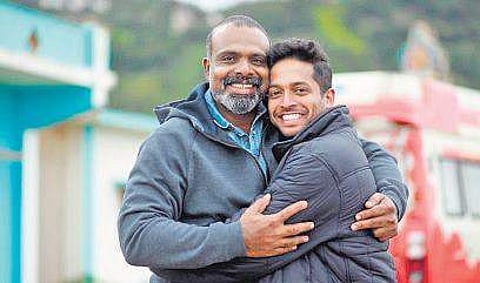 Renjit with Dakini co-star Chemban Vinod Jose