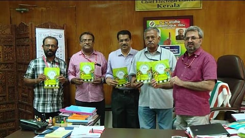 Officials launch the Haritha Kerala Mission handbook. (Photo| Haritha Kerala website)