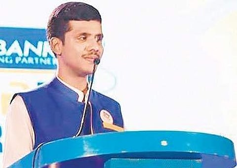 Visually-impaired Gokul made sure that his voice is heard thereby participating in election and debate competitions.