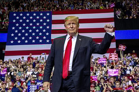 US President Donald Trump speaks at a rally on 28 March 2019. (Photo | AP)