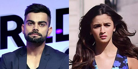 Indian cricket team captain Virat Kohli and Bollywood actor Alia Bhatt (File | PTI)