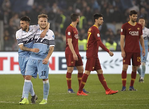 Lazio's win also ended Roma's eight-match unbeaten run in the league | AP