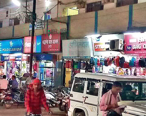 The lane in Indore where the tailoring shop is located. | Express Photo Services