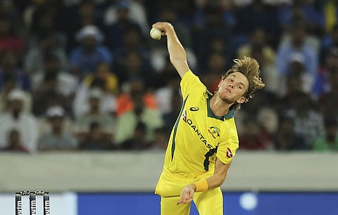Australia's Adam Zampa bowls during the first one day international cricket match between India and Australia. (Photo | AP)