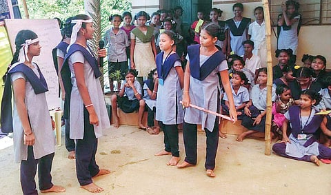 Image of tribal students used for representational purpose (File Photo | EPS)