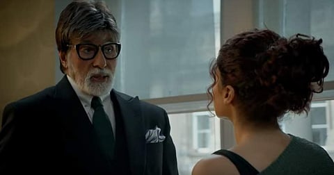 Amitabh Bachchan and Taapsee Pannu in 'Badla' (Photo | YouTube screengrab)