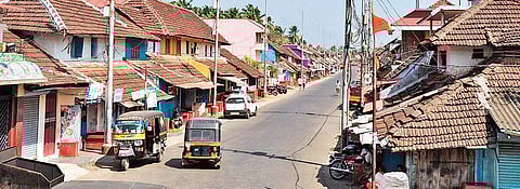 The row of houses in the Kalpathy agraharam in Palakkad