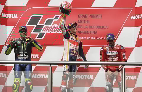 Marquez, chasing a sixth MotoGP world title, now leads the 2019 championship after two rounds | AP