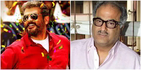 L-R: Tamil star Ajith and Bollywood producer Boney Kapoor.