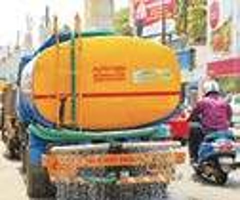 A water tanker in Kochi