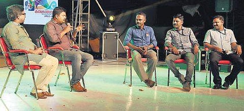 The panel discussion at Kanakolsavam festival