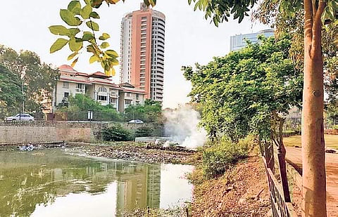 A large portion of the lake, which falls under the Army, has been maintained well, while the littered portions come under BBMP, say residents