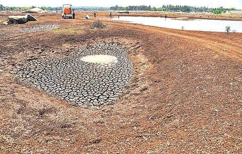 Parched landscape like this has become a common sight in Kolar district due to scarcity of rainfall in the past 10 years| Vinod Kumar T