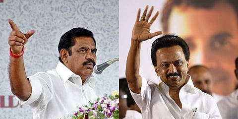 AIADMK general secretary Edappadi K Palaniswami (L) and Tamil Nadu Chief Minister MK Stalin