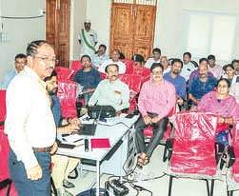 A training programme for the staff of commercial court being held in Visakhapatnam on Thursday I Express