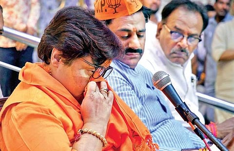 Sadhvi Pragya Singh Thakur’s comments left the BJP red-faced | PTI file photo