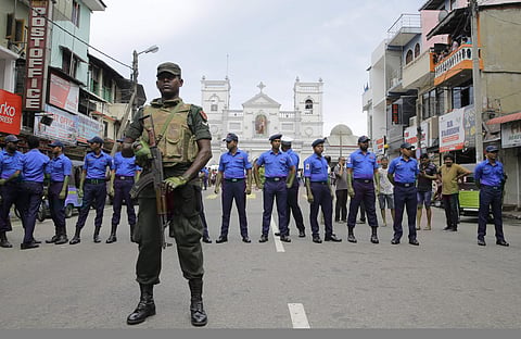 Army soldiers secure the area around St. Anthony's Shrine after a blast in Colombo, Sri Lanka. (Photo | AP)