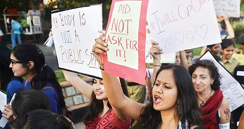 In this file image, women take out a rally in Hyderabad protesting against sexual harassment (Photo| | R Satish Babu/ EPS)