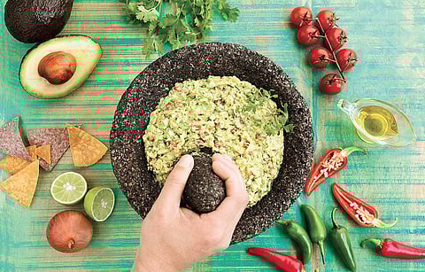 Guacamole in emolcajete