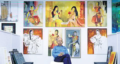 Ramnik dabbled in running a photo studio and framing photographs before setting up Focus Art gallery D Kishore Kumar