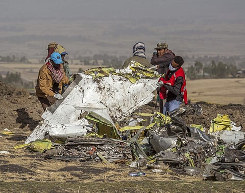 In this March 11, 2019, file photo, rescuers work at the scene of an Ethiopian Airlines flight crash near Bishoftu, Ethiopia. (Photo | AP)