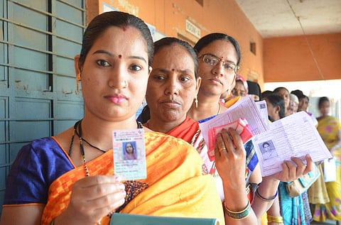Women voters at a polling booth in Telangana (File Photo | EPS)