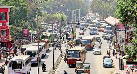 MG Road at East Fort in Thiruvananthapuram