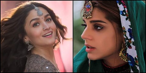 L-R: Alia Bhatt and Sanam Saeed. (Photos | Twitter)