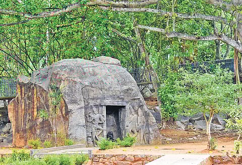 The rock-cut cave temple at Vizhinjam that is considered as one of the earliest rock-cut cave temples in India B P Deepu