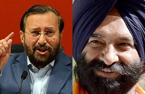 BJP leader Prakash Javadekar(L) and SAD leader Manjinder Singh Sirsa (File Photo| EPS and PTI)