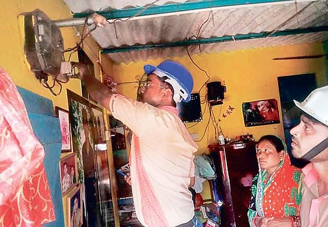 ITI students aiding electricity restoration to domestic consumers in Bhubaneswar