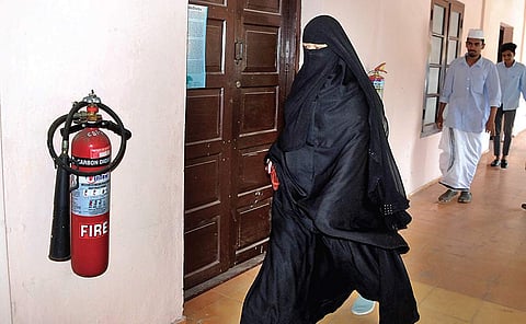 Sufiya Madani, the accused in the Kalamassery bus burning case, appears before the NIA Court in Kochi on Friday | A Sanesh