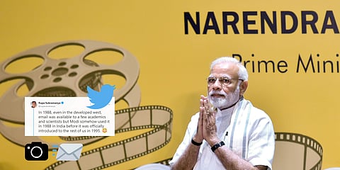 PM Narendra Modi trolled for digi cam, email remarks. (Photo | PTI)