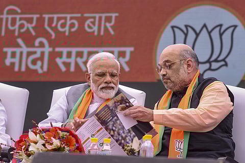 Prime Minister Narendra Modi and BJP President Amit Shah (File Photo | PTI)