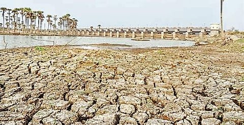 A view of dried up NTR Jalasayam in Chittoor district | madhav k