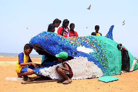 The installation was kept for viewing over the weekend (Photo|Pooja Shruthy/EPS)