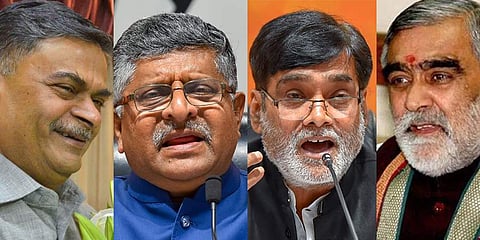 R K Singh, Ravi Shankar Prasad, Ram Kripal Yadav and Ashwani Choubey