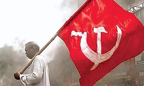 It is little red riding off into the sunset