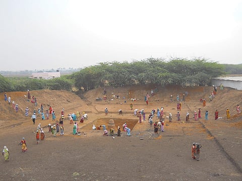 People working under MGNREGA rural employment scheme. (File photo | EPS)