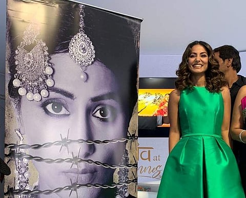 Hina Khan at Cannes. (Photo | Twitter)