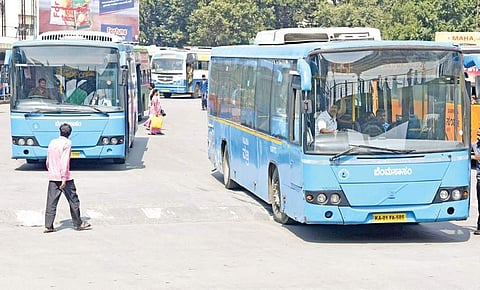 BMTC's Volvo buses shown for representational purpose. | Vinod Kumar T