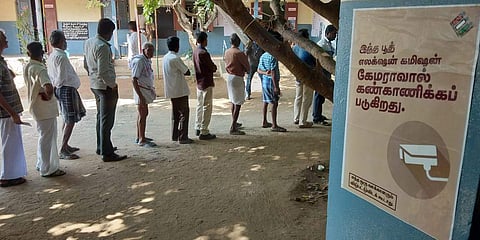 A visual from Sulur in Tamil Nadu where bypoll is taking place on 19 May 2019. (Photo | Raja A Chidambaram, EPS)