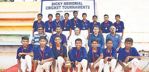 Thiruvallur DCA, winners of the 21st Dicky Memorial Trophy U-14 tournament