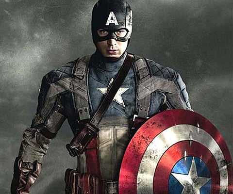 The poster of 'Captain America'.