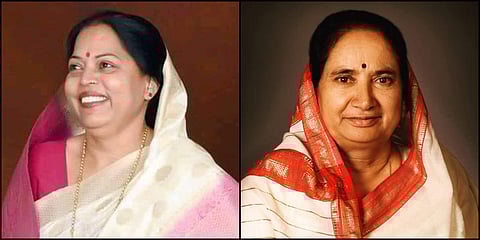 L-R: Congress' Savita Meena and BJP's Jaskaur Meena (Photos | Facebook)
